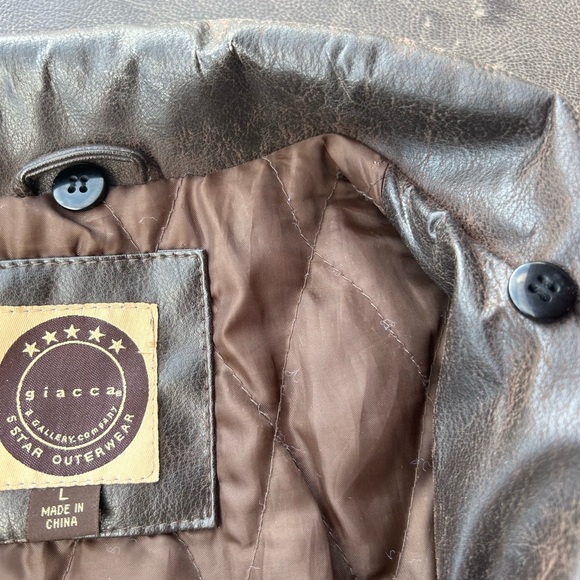 Vintage Giacca 5 Star Outerwear faux leather coat with detachable hood - Picture 6 of 7